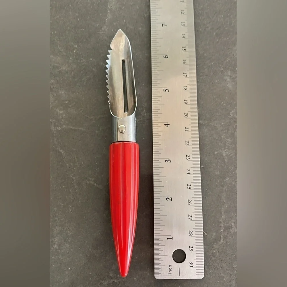 Androck Apple Corer with Red Bullet Bakelite Handle